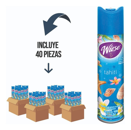 40 Pzs Wiese Aromatizante 323g/400ml Tahiti