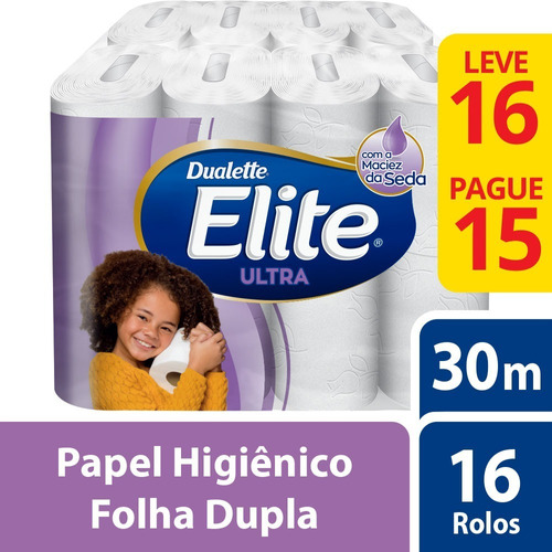 Papel Higiênico Folha Dupla Ultra L16p15 Rolos Elite