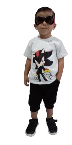 Jogger Y Playera Negro Con Blanco #coordinado Para Niños