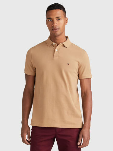 Polo Essential Regular Fit Hombre Tommy Hilfiger Beige