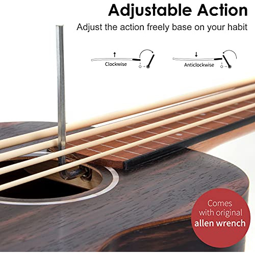 Bajo Eléctrico Ukulele, Barítono Sin Trastes Ukelele ...