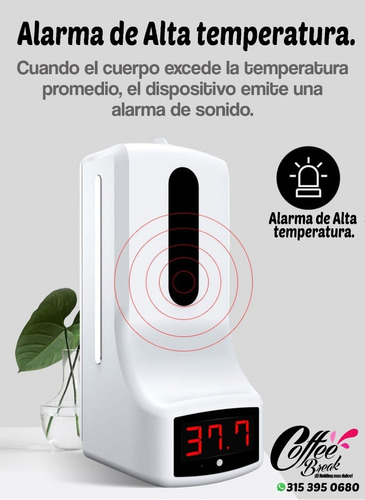 Dispensador Automático Gel Antibacterial Control Temperatura