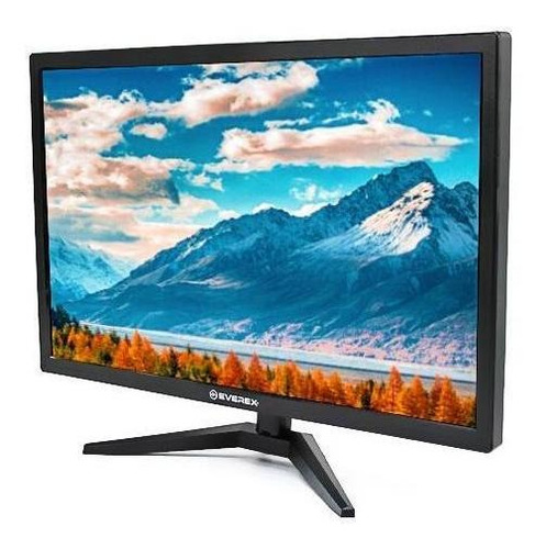 Monitor Led Everex 19 Widescreen Hd Hdmi Vga - Evrm191-ns color Preto