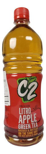 C2 Litro Té Verde Manzana 33.8 Fl Oz, Paquete De 3