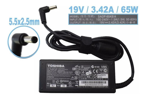 Imagen 1 de 3 de Cargador Toshiba 19v 3.42a 65w
