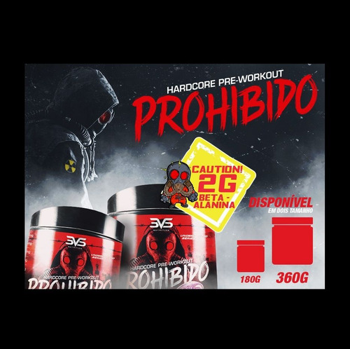 Prohibido Hardcore Pré-workout (360g) - Strawberry Margarita Strawberry Margarita