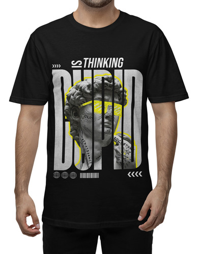 Remera Estampada Thinking David Algodón Serigrafía Digital