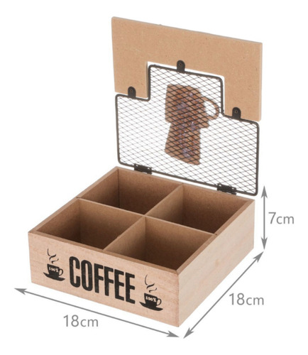 Caja De Te, 4 Divisiones.