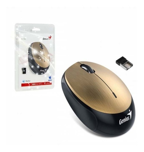 Imagen 2 de 6 de Mouse Inalambrico Genius Nx-9000 Bt Dorado