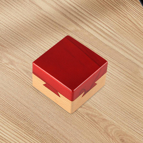 Caja De Madera Con Rompecabezas Para Exterior 7,3x7,3cmx5cm
