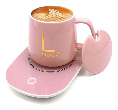 Imagen 1 de 6 de Taza De Café/té Con Calentador Eléctrico Cuchara Set Taza