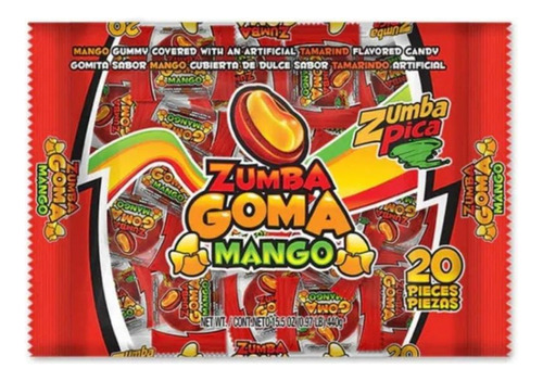 Gomitas De Mango Enchilado Zumba Goma Dulce 20 Piezas