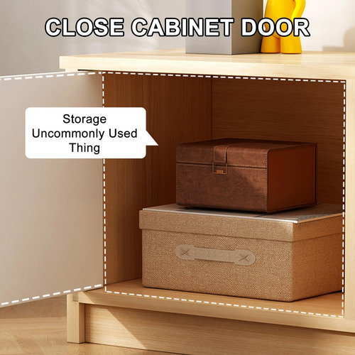 Muebles Para Tv Minimalist Armarios 55 Pulgadas Con 4 Puerta Roble Salvaje + Blanco Cálido