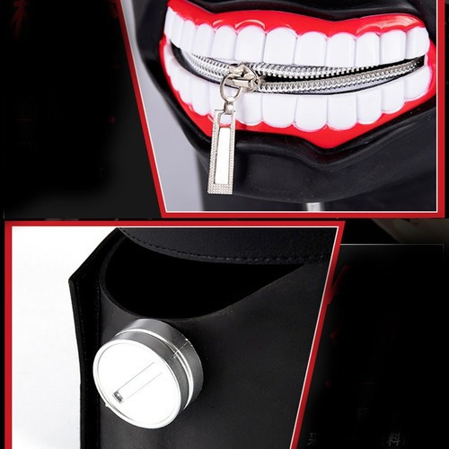 Fwefww Máscara De Disfraz De Cosplay Negra 3d De Tokyo Ghoul Ken Ka