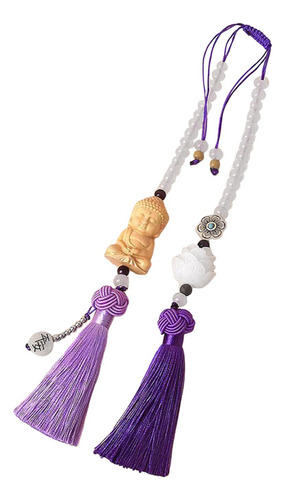 Accesorios Colgantes Para Espejo De Coche, Adorno Violeta