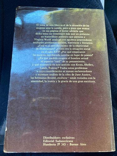 Virginia Woolf Un Cuarto Propio Traduccion Jorge Luis Borges (Usado)