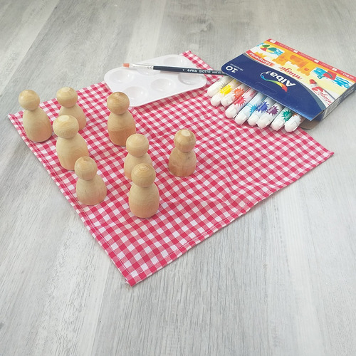 Imagen 3 de 4 de Familia De Peg Dolls Para Pintar