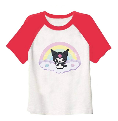 Remera Combinada Kuromi ! -niños-