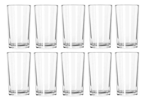 10 Vasos Cubero Vidrio Grueso Premium 10 Oz/ 295 Ml