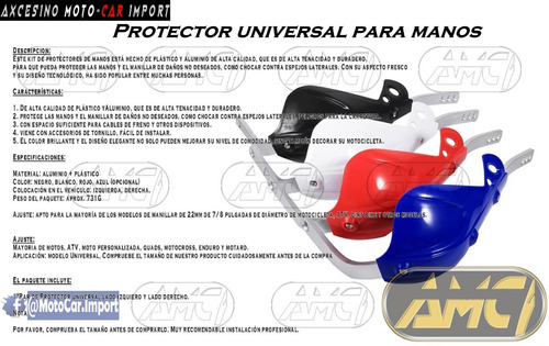 Handguard Protector De Manos Moto Xt660 Crf230 Xtz125 Xr250