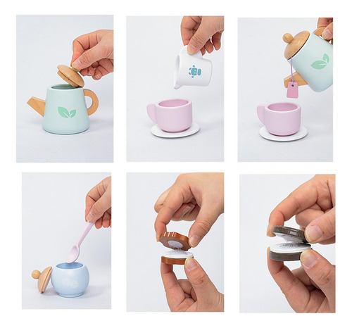 Juego De Té Para Niñas,juguetes De Té De Madera,juego De