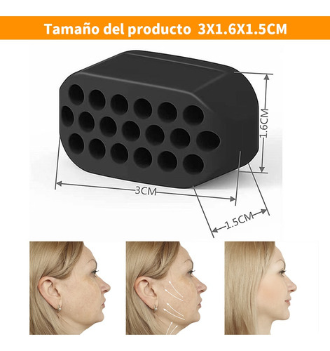 6 Pares Ejercitador Mandíbula Para Mandíbula Rostro Jawline Gris