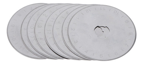 10 Cuchillas De Corte Rotatorio De 45 Mm Con Corte Circular