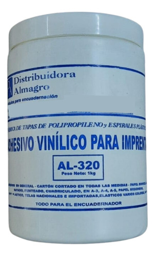 Adhesivo-cola Vinilica Al-320 Para Imprenta Emblocar X 1 Kg.