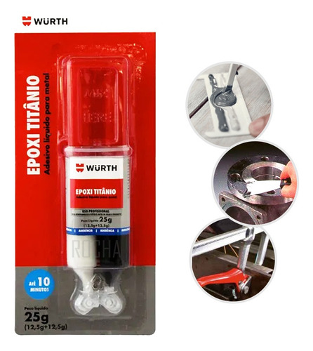 10 Cola Epoxi Titanium Aluminio Ferro Cobre Metal Cabeçote