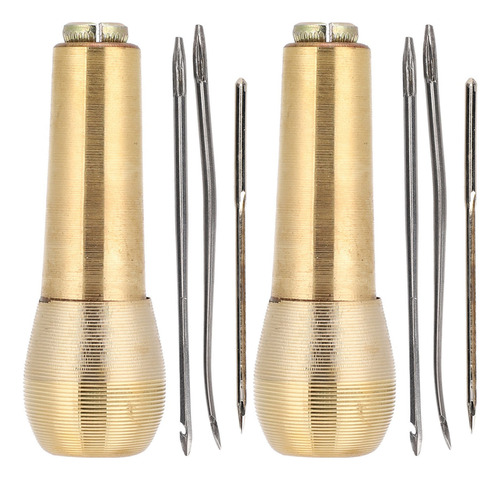 2 Set Many De Cobre Coser Awl Taper Cuero De Reparación De