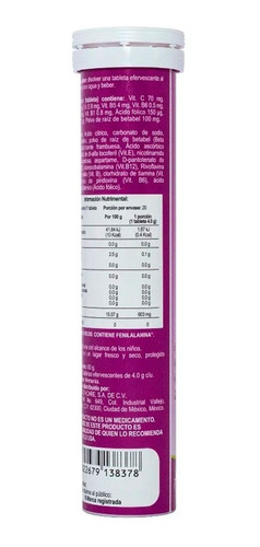 Imagen 5 de 7 de Vitamina C Para Niños 4 Tubos De 20 Tabletas Nutrazul