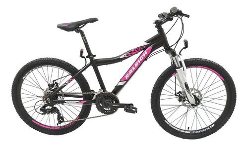 Bicicleta Mountain Bike Raleigh Scout R24 Shimano 21 V + Led Color Negro/rosa