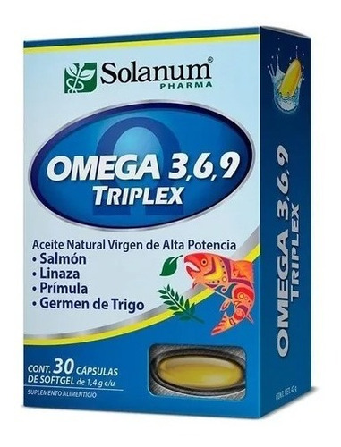 Solanum Omega 3, 6, 9 Triplex, Salmon, Linaza 30cap Sfn