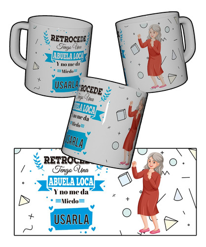 Taza Para Regalo De Retrocede Tengo Una Abuela Loca De Broma