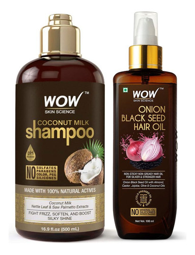 Wow Skin Science Coconut Milk Shampoo 500ml Y Cebolla Aceite