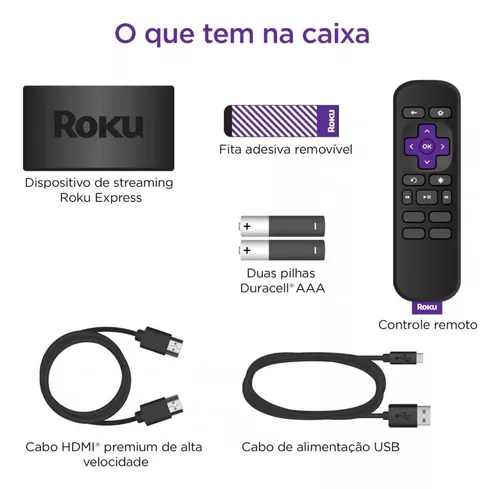 Roku Express Streaming Player Full Hd Conversor Smart Tv