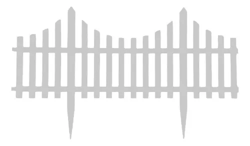 comprar Valla De Jardín Con Borde Blanco Pack 4 Resistente 80x53cm