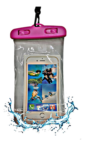 Funda Acuatica Protector Sumergible Celular Universal Broche