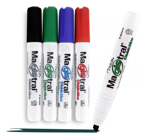 Set 4 Marcadores Magistral Para Pizarron