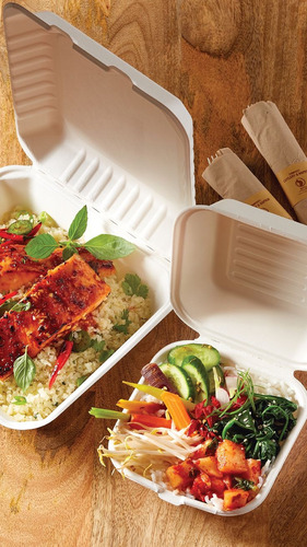 Charola Compostable Para Alimentos 6x6 - 50 Pzs