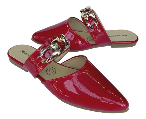 Imagen 5 de 10 de Zapato Flat Dama Felipe Rentería Moda Puntal Cadena