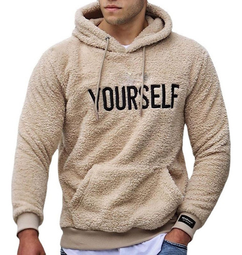 Sudadera De Hombre De Felpa Con Motivo De Monograma