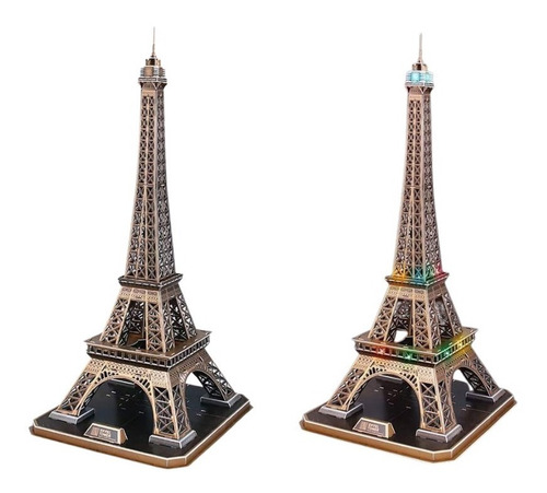 Puzzle 3d | Torre Eiffel Paris | Se Ilumina Con Luces Led