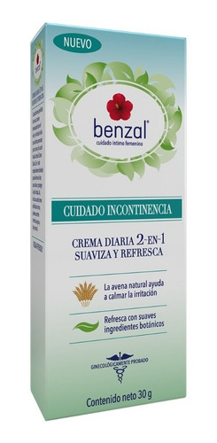 Benzal Crema Íntima Diaria 2 En 1 Cuidado Incontinencia