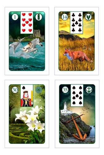 Lenormand Gaelic Oraculo Con Manual En Español Tarot