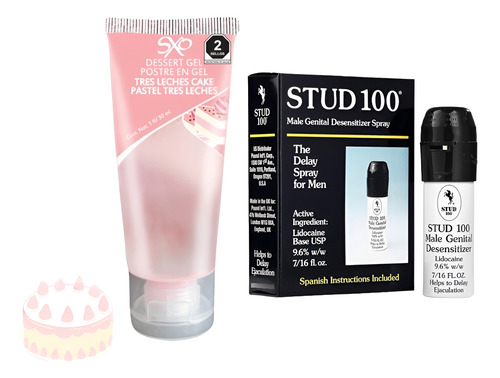Lubricante Pastel Tres Leches Postre Oral & Stud 100 Retarda Pastel Tres Leches