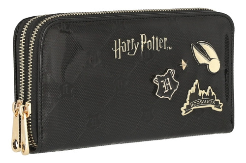 Cartera Mujer Harry Potter W Capsule Negro Hbyarmulke62cw Diseño De La Tela Gráfico