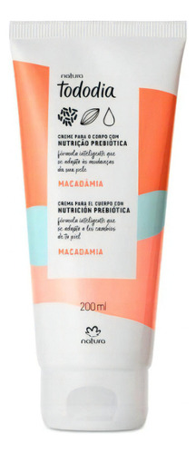 Crema Nutritiva Para El Cuerpo Natura Tododia Macadamia 200ml