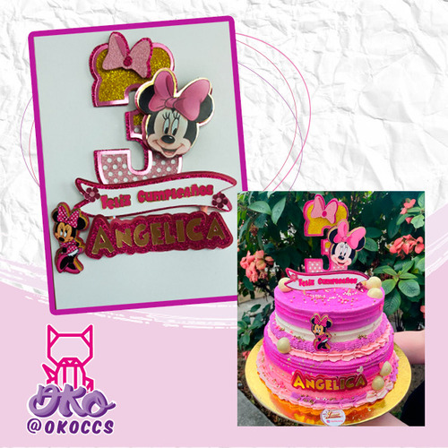 Toppers Personalizado Para Tortas De Minnie Mouses