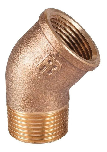 Codo 45° Bronce Roscado Macho Hembra 1.1/2 Pulgada 